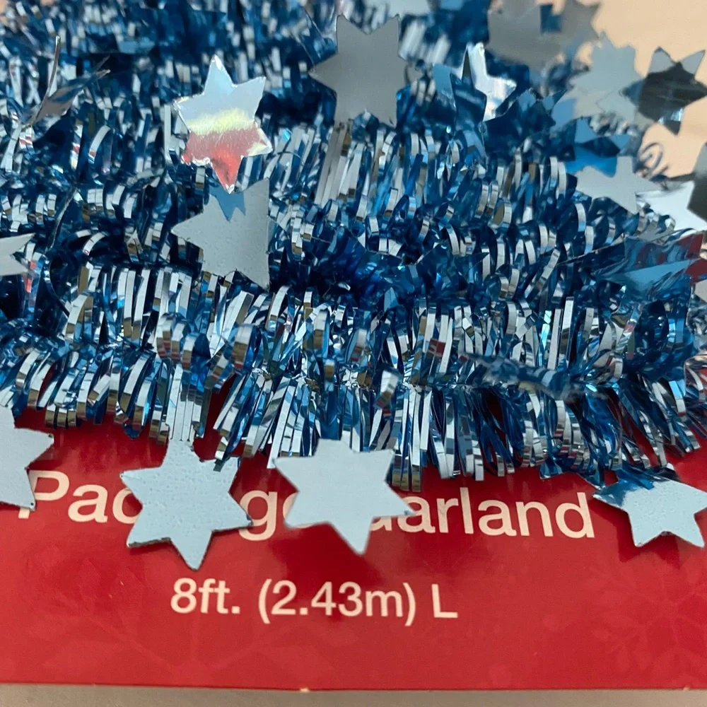 Merry Brite Blue Packaged Garland New